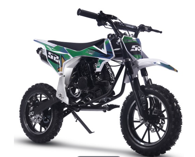 MotoTec Warrior 52cc 2-Stroke Kids Gas Dirt Bike image 0