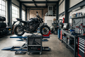 Generic motorcycle service workshop banner